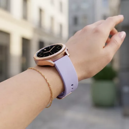 MYBANDZ Szilikon óraszíj gömb csattal /levendula/ 18mm