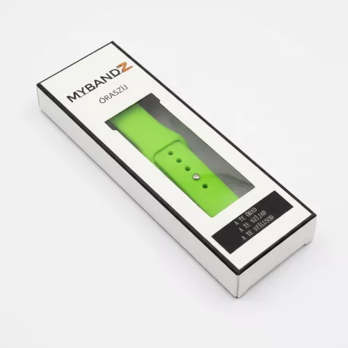 MYBANDZ Szilikon óraszíj gömb csattal /lime/ 18mm