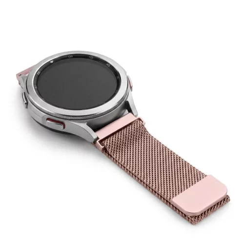 MYBANDZ Milánói mágneses fém óraszíj - pink-arany / 22mm
