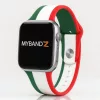 Apple Watch Ria-Ria szilikon óraszíj /piros-fehér-zöld/ 44/45/46/49 mm