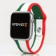 Apple Watch Ria-Ria szilikon óraszíj /piros-fehér-zöld/ 44/45/46/49 mm
