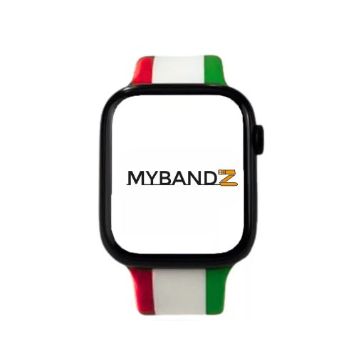 Apple Watch Ria-Ria szilikon óraszíj /piros-fehér-zöld/ 44/45/46/49 mm