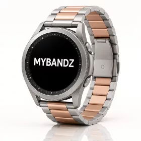 MYBANDZ Klasszikus fém óraszíj - ezüst-rosegold/ 18mm