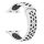Apple Watch lélegző szilikon óraszíj /fehér-fekete/ 44/45/46/49 mm