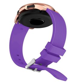 Mybandz csíkos szilikon óraszíj/lila/20 mm