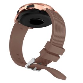 Mybandz csíkos szilikon óraszíj/barna/20 mm