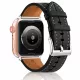 Apple Watch Verona bőróraszíj ezüst csattal /fekete/ 40/41 és 42mm