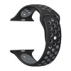 Apple Watch lélegző szilikon óraszíj /fekete-szürke/ 44/45/46/49 mm