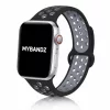 Apple Watch lélegző szilikon óraszíj /fekete-szürke/ 44/45/46/49 mm