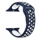 Apple Watch lélegző szilikon óraszíj /sötét kék-fehér/ 44/45/46/49 mm
