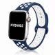 Apple Watch lélegző szilikon óraszíj /sötét kék-fehér/ 44/45/46/49 mm
