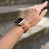 Apple Watch gyöngyös bőróraszíj-barna /44/45/46 és 49 mm
