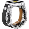 Apple Watch gyöngyös bőróraszíj- fekete /40/41 és 42 mm