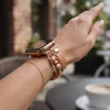 Apple Watch gyöngyös bőróraszíj-barna /40/41 és 42 mm