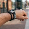 MYBANDZ Lélegző szilikon óraszíj / fekete-fehér / 20mm