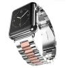 Apple Watch klasszikus fém óraszíj /ezüst - rosegold/ 40/41 és 42mm