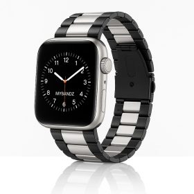  Apple Watch klasszikus fém óraszíj /fekete-ezüst/ 44/45/46/49 mm