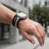 Apple Watch klasszikus fém óraszíj /fekete-ezüst/ 44/45/46/49 mm