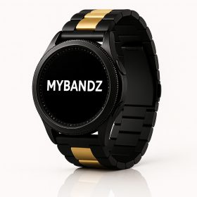 MYBANDZ Klasszikus fém óraszíj / fekete-arany / 20mm