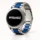 MYBANDZ Klasszikus fém óraszíj / ezüst-kék/ 20mm