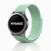 MYBANDZ Tépőzáras rugalmas szövet óraszíj - mentazöld/ 20mm