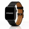 Apple Watch bőróraszíj /fekete/ 44/45/46/49 mm