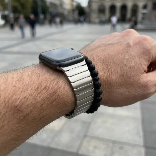 Apple Watch nagy láncszemes fém óraszíj /ezüst/ 44/45/46/49 mm