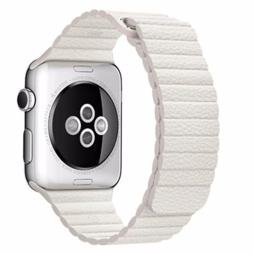 Apple Watch mágneses bőróraszíj /fehér/ 40/41 és 42mm