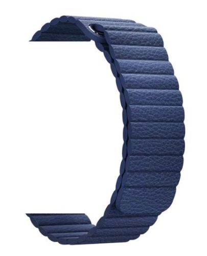 Apple Watch mágneses bőróraszíj /sötétkék/ 44/45/46/49 mm