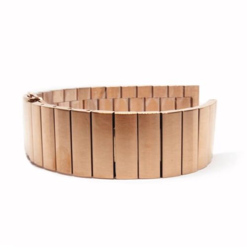 MYBANDZ Nagy láncszemes fém óraszíj / rosegold / 20mm