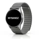 MYBANDZ Mágneses loop bőróraszíj /szürke/ 22mm