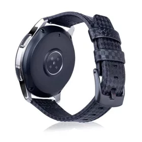 MYBANDZ Karbonszálas bőróraszíj / fekete / 20mm