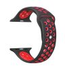Apple Watch lélegző szilikon óraszíj /fekete-piros/ 44/45/46/49 mm