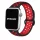 Apple Watch lélegző szilikon óraszíj /fekete-piros/ 44/45/46/49 mm