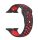 Apple Watch lélegző szilikon óraszíj /fekete-piros/ 44/45/46/49 mm