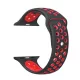 Apple Watch lélegző szilikon óraszíj /fekete-piros/ 44/45/46/49 mm