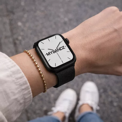 Apple Watch milánói fém óraszíj /fekete/ 44/45/46/49 mm