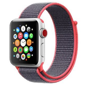 Apple Watch rugalmas szövet óraszíj /szürke-korall/ 44/45/46/49 mm