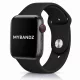 Apple Watch szilikon óraszíj gömb csattal /fekete/ 40/41 és 42mm