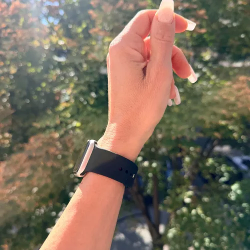 Apple Watch szilikon óraszíj gömb csattal /fekete/ 40/41 és 42mm