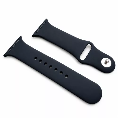 Apple Watch szilikon óraszíj gömb csattal /fekete/ 40/41 és 42mm