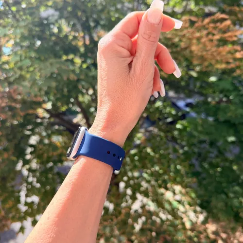 Apple Watch szilikon óraszíj gömb csattal /éjkék/ 40/41 és 42mm