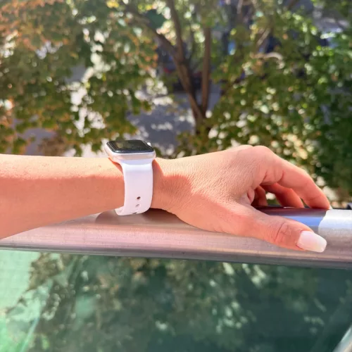 Apple Watch szilikon óraszíj gömb csattal /fehér/ 40/41 és 42mm