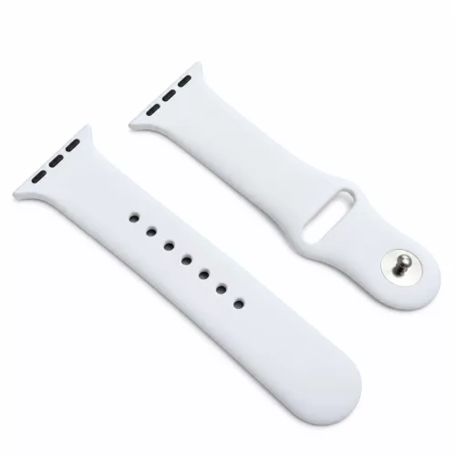 Apple Watch szilikon óraszíj gömb csattal /fehér/ 40/41 és 42mm