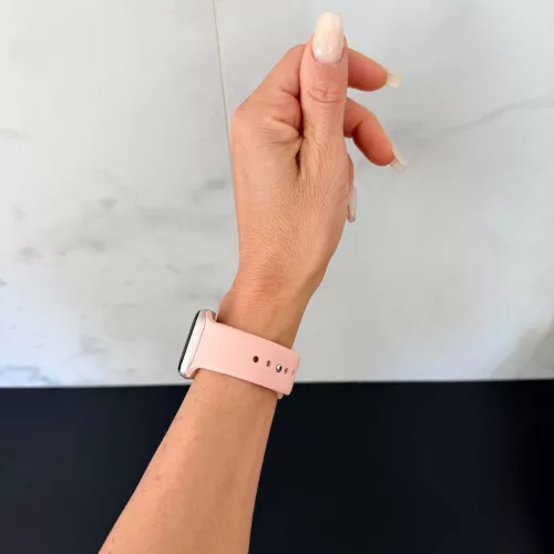 Apple Watch szilikon óraszíj gömb csattal /púder/ 40/41 és 42mm