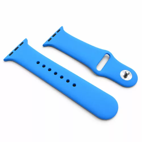 Apple Watch szilikon óraszíj gömb csattal M-L /kék/ 40/41 és 42mm