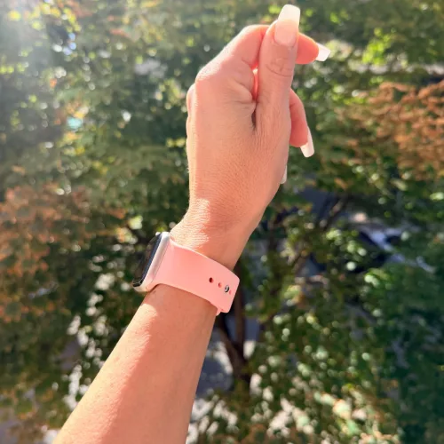 Apple Watch szilikon óraszíj gömb csattal M-L /barack/ 40/41 és 42mm