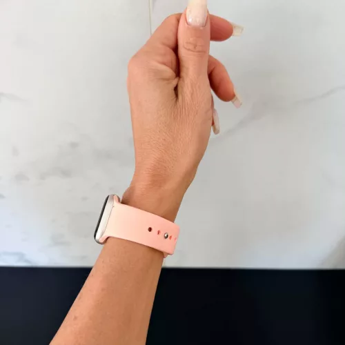 Apple Watch szilikon óraszíj gömb csattal M-L /barack/ 40/41 és 42mm