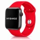 Apple Watch szilikon óraszíj gömb csattal M-L /piros/ 40/41 és 42mm