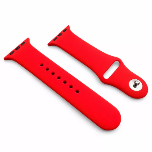 Apple Watch szilikon óraszíj gömb csattal M-L /piros/ 40/41 és 42mm